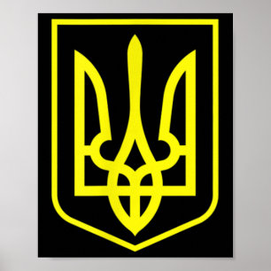 Ukraine Coat Of Arms Flag Graphic Zelensky Tee  Poster
