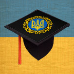 Ukraine, Coat of Arms, Flag - Ukrainian Tryzub Graduation Cap Topper<br><div class="desc">Graduation Hat / Topper: Ukraine,  Flag,  Coat of Arms - Tryzub & Ukrainian republic symbol / Україна</div>