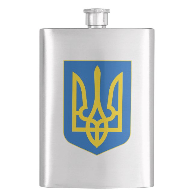Ukraine Coat of Arms Flask (Front)