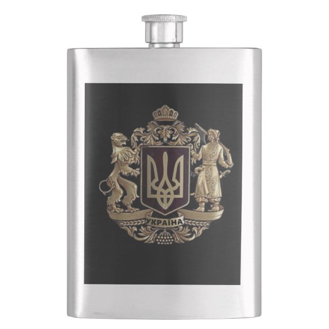 Ukraine Coat of Arms   Flask (Front)
