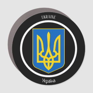 Ukraine Coat of Arms Patriotic Car Magnet