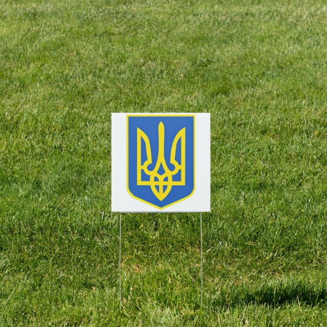Ukraine Coat Of Arms Sign Freedom Always Wins (Insitu)