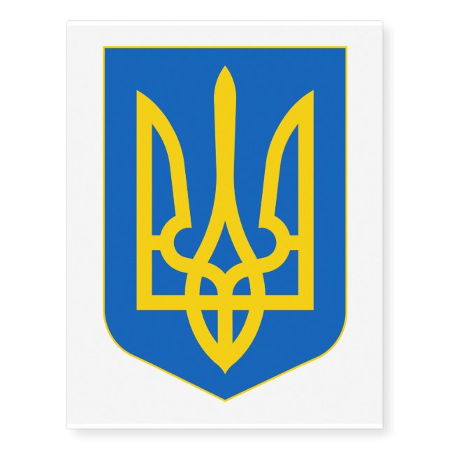 Ukraine Coat of Arms Temporary Tattoos (Front)
