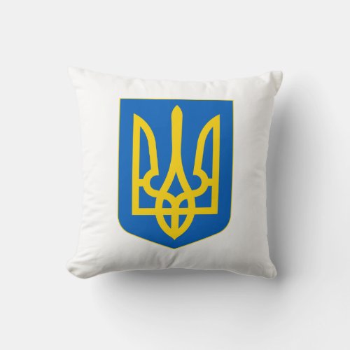 Ukraine Coat of Arms Throw Pillow