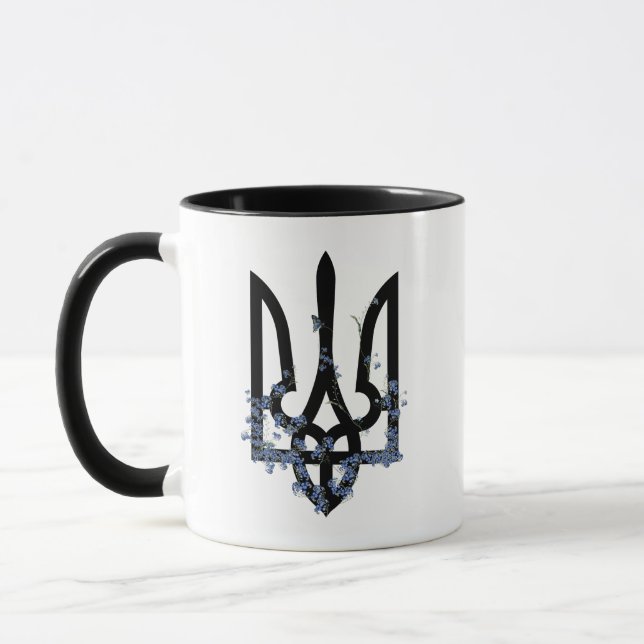 Ukraine. Coat of Arms. Trident. Truzyb.  Mug (Left)