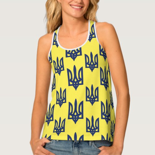Ukraine Coat of Arms Trident Tryzub All Over Print Tank Top