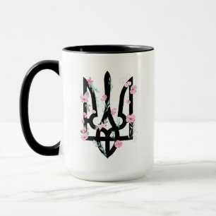 UKRAINE. Coat of Arms. Trident. Tryzub. Mug