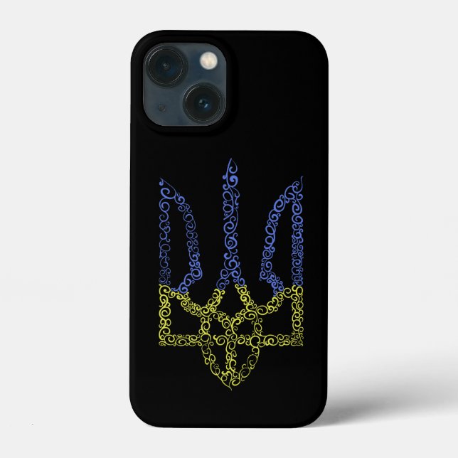 Ukraine coat of arms trident tryzub spiral pattern Case-Mate iPhone case (Back)