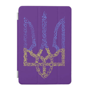 Ukraine coat of arms trident tryzub spiral pattern iPad mini cover