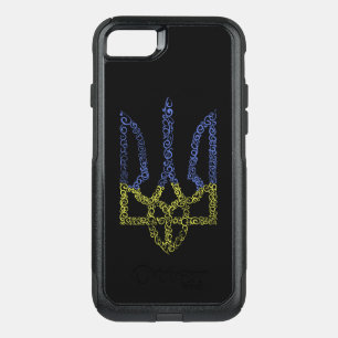 Ukraine coat of arms trident tryzub spiral pattern OtterBox commuter iPhone SE/8/7 case