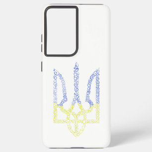 Ukraine coat of arms trident tryzub spiral pattern samsung galaxy s21 ultra case
