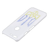 Ukraine coat of arms trident tryzub spiral pattern uncommon google pixel case (Top)