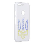 Ukraine coat of arms trident tryzub spiral pattern uncommon google pixel case (Back/Right)