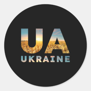 Ukraine Coat Of Arms Ukrainian Freedom Stylish Des Classic Round Sticker