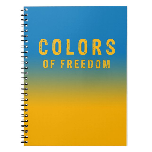 Ukraine, colors of freedom notebook (Front)