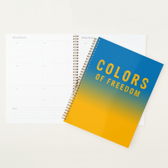 Ukraine, colors of freedom planner (Display)