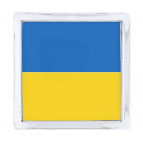 Ukraine Colors Silver Finish Lapel Pin