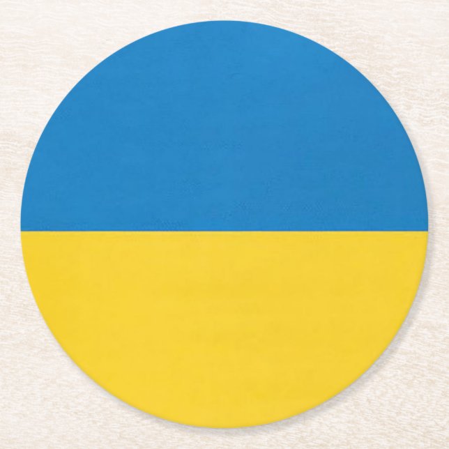  Ukraine coster Round Paper Coaster (Front)