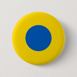 Ukraine country flag round symbol roundel circle a button