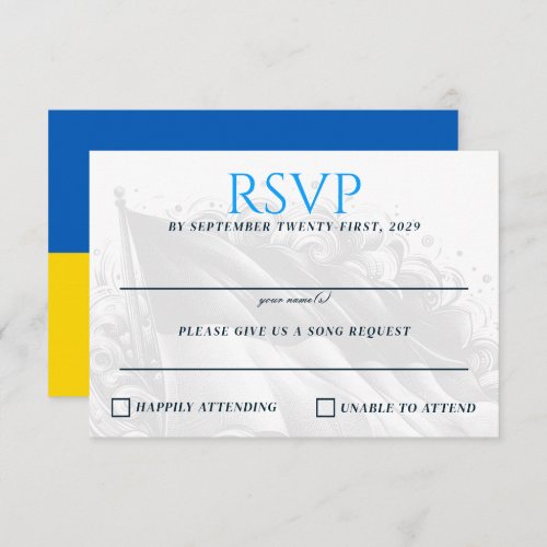 Ukraine Couple RSVP Card