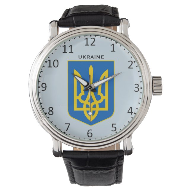 Ukraine Crest Custom Wristwatch (Front)