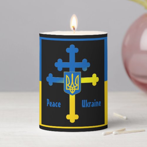 Ukraine Cross Symbol  Lorraine cross Candle