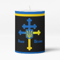 Ukraine Cross Symbol & Lorraine cross Candle