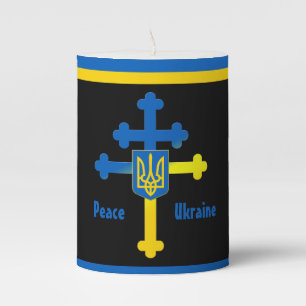 Ukraine Cross Symbol & Lorraine cross Candle
