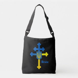 Ukraine Cross Symbol & Lorraine cross Crossbody Bag