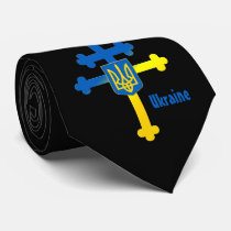 Ukraine Cross Symbol & Lorraine cross Neck Tie