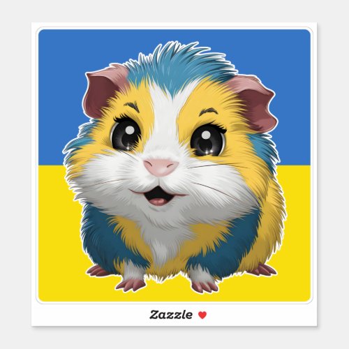 Ukraine Cute Guinea Pig Sticker