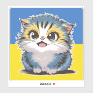Ukraine Cute Kitten Sticker