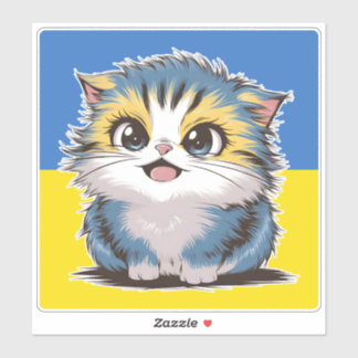 Ukraine Cute Kitten Sticker