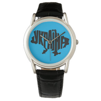 Ukraine Cyrillic Map Typography Watch