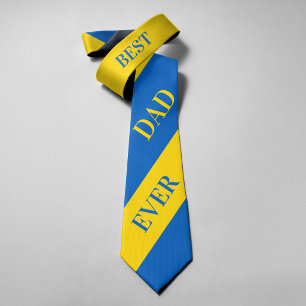 Ukraine Dad Best Dad Ever Happy Father's Day Neck Tie
