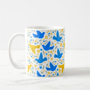 Ukraine Dove Of Peace - Seamless Pattern Coffee Mug