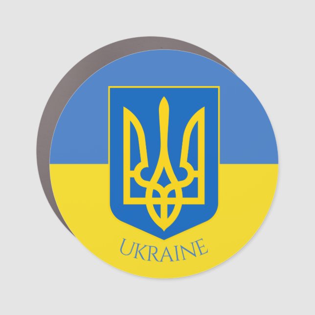 ukraine emblem  car magnet (Front)