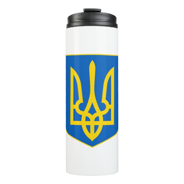 ukraine emblem thermal tumbler (Front)