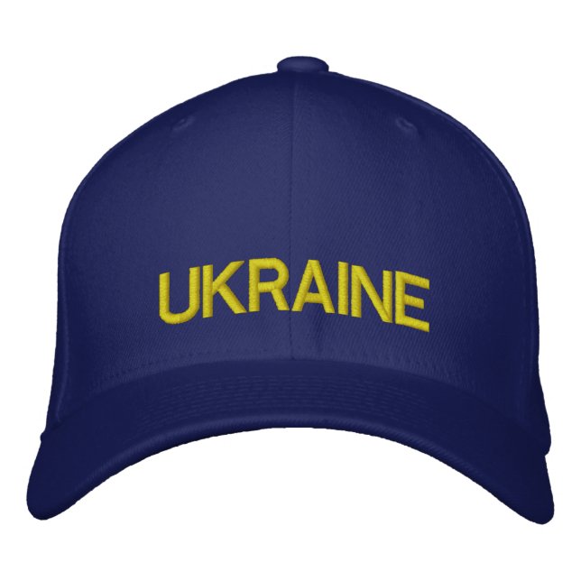 Ukraine Emboidered Custom Ha Embroidered Baseball Hat (Front)