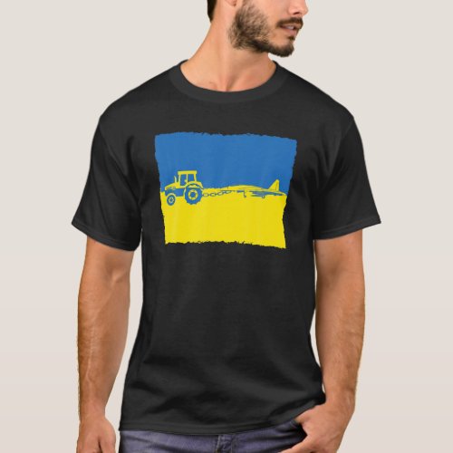 Ukraine Farmer Tractor Stealing A Fighter Jet MIG_ T_Shirt