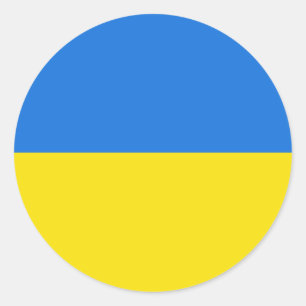 Ukraine Fisheye Flag Sticker