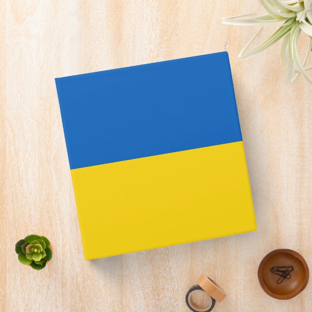 Ukraine flag 3 ring binder (In Situ)