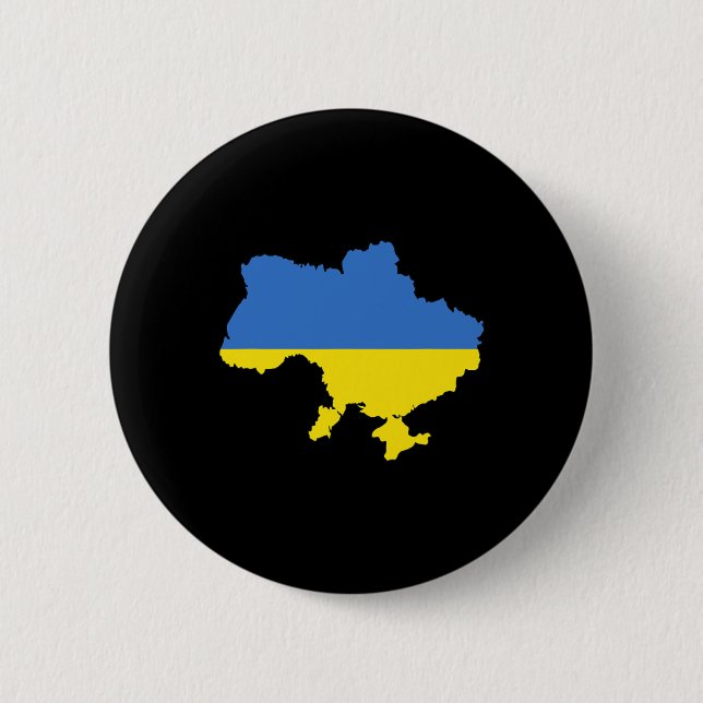 Ukraine Flag 4  Button (Front)
