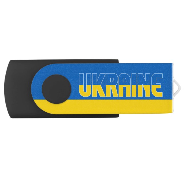Ukraine Flag Adorable Patriotic Flash Drive (Front)