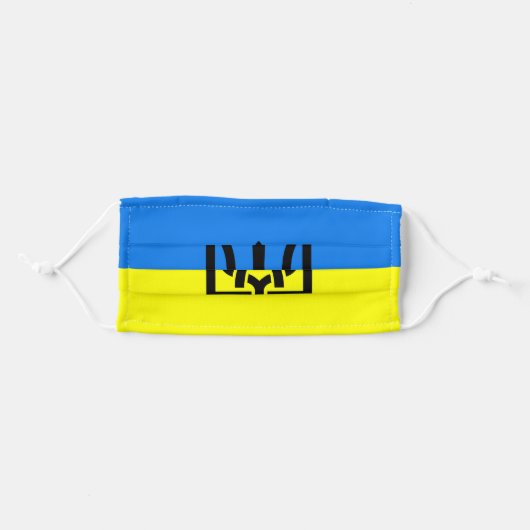 Ukraine Flag Adult Cloth Face Mask (Front, Folded)