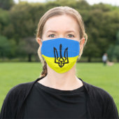 Ukraine Flag Adult Cloth Face Mask (Outside)