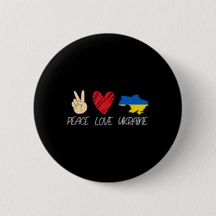 Ukraine Flag Against War Solidarity Peace  Button