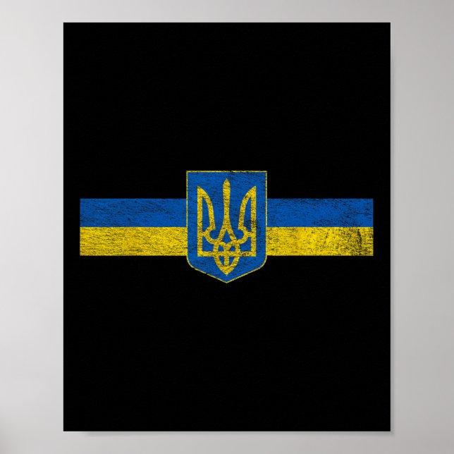 Ukraine Flag And Coat Of Arms Odessa Kiev 1  Poster (Front)