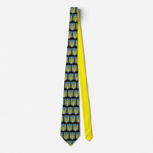 Ukraine Flag and Trident Neck Tie