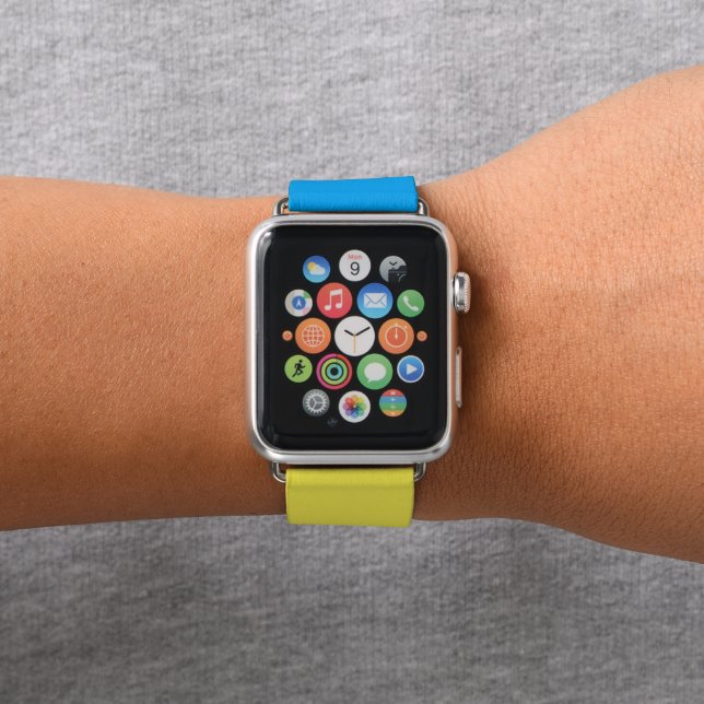 Ukraine Flag Apple Watch Band (In Situ)